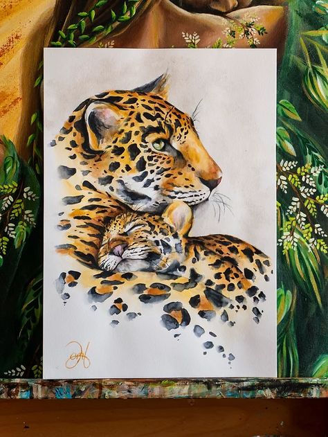 Animal Art Work, Canvas Animal Painting, Tiger Canvas Painting, Couples Canvas Painting, Art Tigre, Animal Paintings Acrylic, Watercolor Paintings Of Animals, Fall Canvas Painting, Black Canvas Paintings