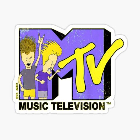 Kawaii Tattoos, Metallica Funny, Mtv Logo, Beavis And Butthead, Play That Funky Music, Sticker Organization, 80s Costume, Kawaii Tattoo, Music Collage