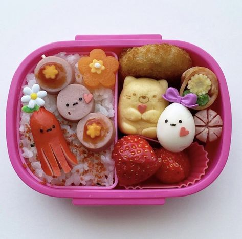 Bento Box Lunch Cute, Cute Lunch Ideas, Bento Box Cute, Bento Cute, Cute Lunches, Kawaii Lunch, Bento Box Ideas, Kotak Bento, Bento Box Lunch For Kids