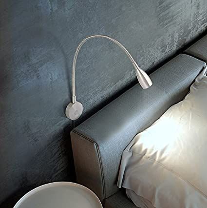 AmazonSmile: acegoo Bedside Reading Light, Minimalist LED Bed Reading Lamp Dimmable Touch Switch Headboard Wall Surface Mount Brushed Nickel: Home Improvement Reading Lamp Bedroom, Bed Reading Light, Bedroom Reading Lights, Wall Mounted Reading Lights, Unique Wall Lights, Headboard Lamp, Led Bed, Bedside Reading Lamps, Bedside Reading Light