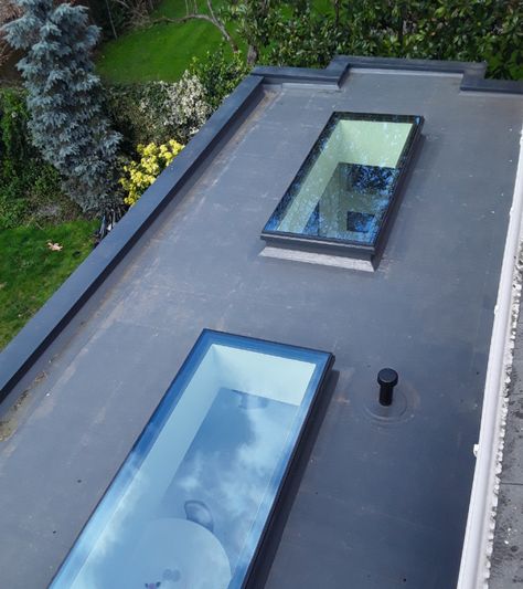 Skylight & Rooflight Company | Roof light & Roof windows Supplier | UK Flat Roof Lights, Flat Roof Skylights, Japanese Garden Backyard, Skylight Glass, House Designs Ireland, Rooftop Patio Design, Cabin Style Homes, Roof Skylight, Skylight Design