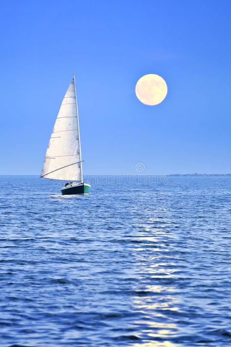 Full Moon Night, Shoot The Moon, Sailboat Painting, Moon Art Print, Foto Art, Beautiful Moon, Perfect World, Moon Art, 그림 그리기