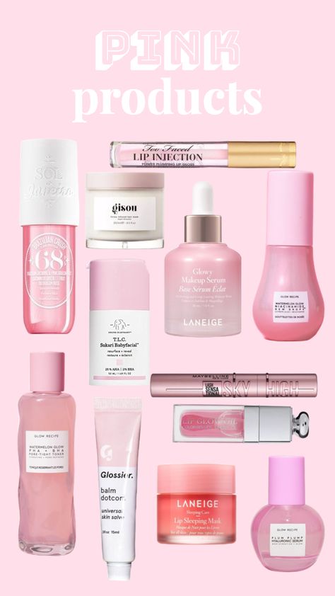 Pink Glossier Aesthetic, Pink Skincare, Watermelon Glow Sleeping Mask, Pink Preppy, Laneige Lip Sleeping Mask, Balm Dotcom, Xmas List, Pretty Skin Care, Lip Sleeping Mask