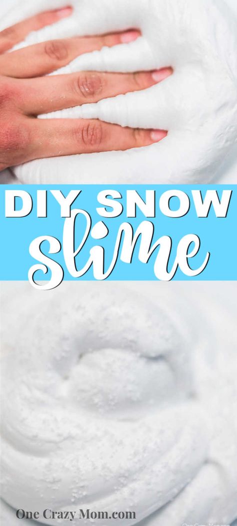 Snow Slime is so fun to make and only requires a few supplies. This is super easy and the kids will go crazy over this snow slime recipe. Winter Slime For Kids, Snow Slime For Kids, White Slime Recipe, How To Make Snow Fizz Slime, Slime With Instant Snow, Christmas Slime Recipe, Sensory Snow Recipe, Snow Fizz Slime Recipe, Cornstarch Slime Recipe