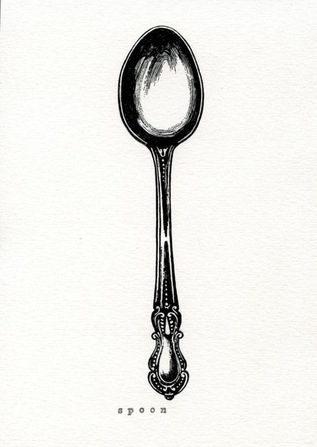 vintage spoon image #spoon, #vintage, #graphic Spoonie Tattoo, Spoon Drawing, Coffee Drawing, Coffee Pictures, Coffee Poster, Vintage Spoons, Coffee Design, Coffee Signs, Skin Art