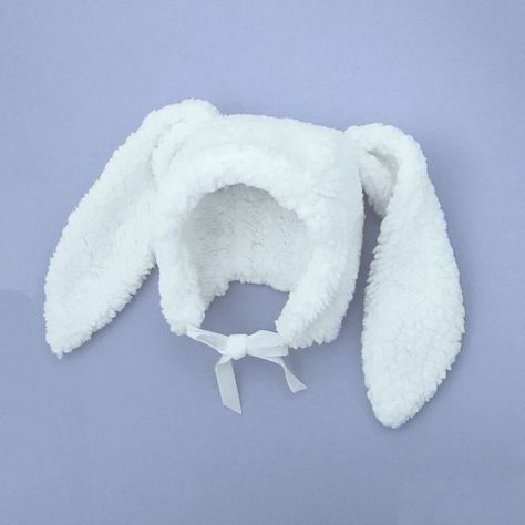 gogumagirl on Tumblr Angel Hat, Bunny Items, White Bunny Ears, Bunny Hats, Bunny Ears Hat, Bunny Accessories, Toddler Winter Hat, Bunny Clothes, Baby Winter Hat