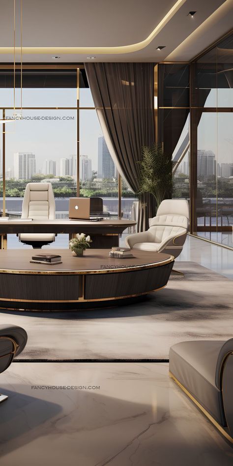 Company Office Ideas, Ceo Office Interior Design, Ceo Office Interior, Ceo Office Design Luxury Modern, Ceo Office Design Luxury, Executive Office Design Interior, Office Interior Design Luxury, Ceo Office Design, Executive Office Design