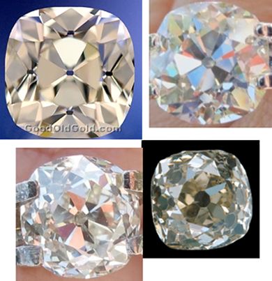 Old Mine Cut Diamonds with Antique-Style Cushion Cut Diamond Nature, Diamond Chart, Jewelry Knowledge, Yard Sales, Cushion Cut Diamond, Cut Image, Popular Jewelry, Cushion Cut Diamonds, Gem Stones