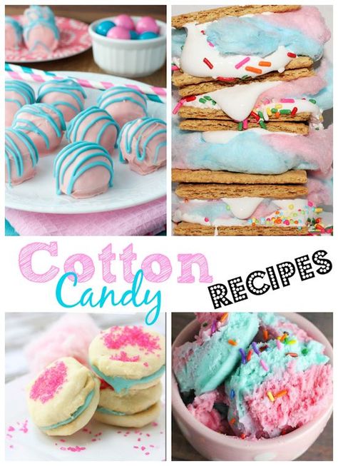 Summer is the time for state fairs and cotton candy! It’s all part of the experience, and wonderful memories of childhood. You can just as easily make your own memories at home, however. Below I’m sharing 14 Cotton Candy Recipes perfect to satisfy the sweet tooth of the kid in you. Included are state fair-worthy … Cotton Candy Recipes, Cotton Candy Recipe, State Fairs, Cotton Candy Cupcakes, Unicorn Milkshake, Cotton Candy Cookies, Cotton Candy Cakes, Cotton Candy Flavoring, Candy Cupcake