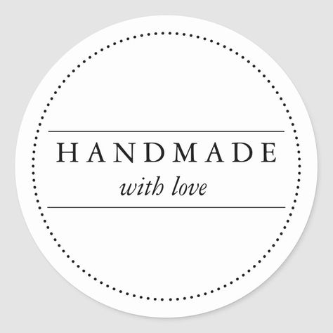 Handmade With Love Sticker stickersetoileor Handmade With Love Logo, Designing Stickers, Sticker Design Ideas, Handmade With Love Stickers, Handmade Logo Design, Thermal Stickers, Label Ideas, Handmade Logo, Love Logo