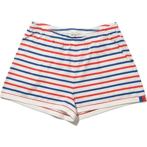 The Women's Short, White/True Blue/Poppy - KULE Women's | Maisonette Volleyball Camp, London Summer, Blue Poppy, Short Models, True Blue, Grown Up, Fashion Killa, Striped Shorts, Summer Shorts