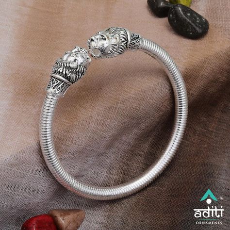 Silver Kada, Silver Payal, Process Improvement, Team Photos, Casual Design, Front End, Silver Bangles, Silver Bracelets, Lion