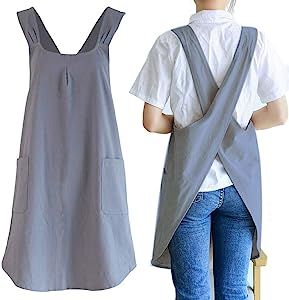 Cook Clothes, Back Kitchen, Baking Painting, Cooking Aprons, Aprons For Women, Japanese Apron, Cross Back Apron, Linen Store, Cute Aprons