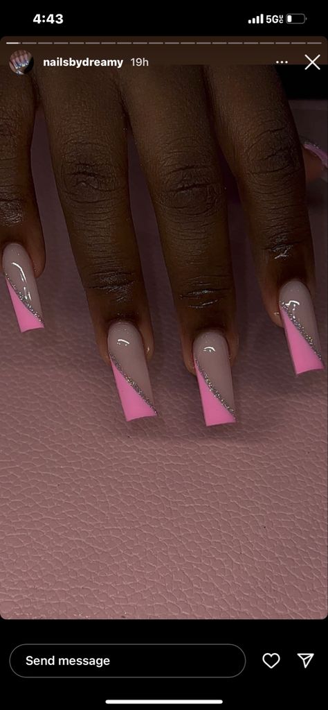 Gel Nail Designs With Initials, Nails 2023 Trends With Initials, Bday Nails Ideas Coffin Medium, Simple Birthday Nails Medium Length, Cute Nails For 14th Birthday, Medium Square Birthday Nails, Acrylic Nails For 13 Yo, Soft Pink Acrylic Nails With Design, Cute Birthday Nails Coffin Short