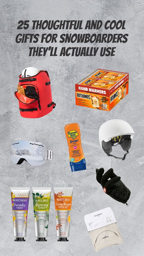 Ski Trip Gift Basket, Tailgate Essentials, Prize Ideas, Snowboarding Gifts, Snowboarding Trip, Useful Gifts, Bachelor Gifts, Ski Gifts, Sports Products