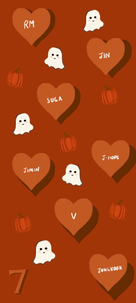 Bt21 Wallpaper Halloween, Bt21 Halloween Wallpaper, Bts Fall Aesthetic, Fall Kpop Wallpaper, Bts Halloween Wallpaper, Spooky Homescreen, Abc Wallpapers, Kpop Halloween Wallpaper, Subtle Bts Wallpaper