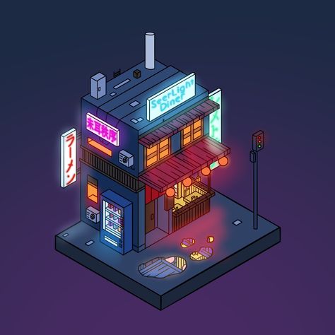 Isometric building art drawing in procreate l Piskel Art, Isometric Drawing, Pixel Art Background, 8bit Art, Cool Pixel Art, Isometric Art, Pixel Art Games, Isometric Design, Cyberpunk City