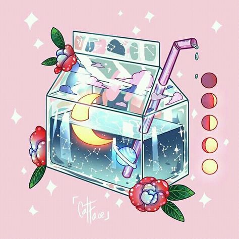 Milk, Drinks, Pink, On Instagram, Instagram, Art, Kawaii