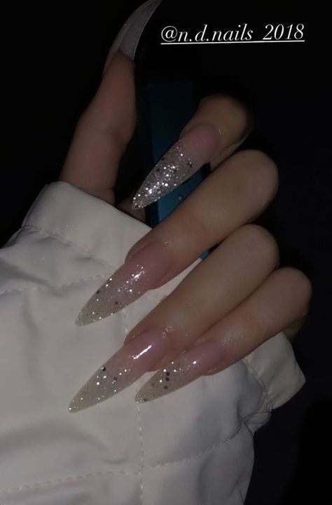 Bling Acrylic Nails Long, Short Bling Acrylic Nails, Coffin Ombre, Nails Grunge, Sharp Nails, Sassy Nails, Nail Tape, Grunge Nails, Long Acrylic Nails Coffin