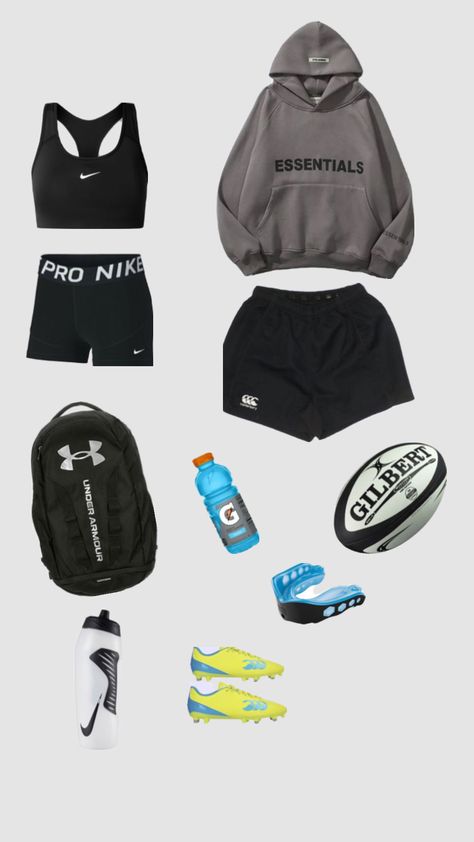 #rugby #aesthetic #fyp Rugby Aesthetic, Rugby Outfits, Football Workouts Training, Sporty Girl Aesthetic, Rugby Workout, Rugby Girls, Sport Outfit Women, Womens Rugby, Football Workouts