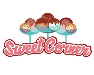 Sweet Corner Logo design - Best use for this logo is for ice cream and resturants or food brand. Price $350.00 Corner Logo Design, Dessert Corner, Shop Clipart, Shopping Clipart, Sweet Corner, Sweet Shop, Art Template, The Store, Positive Quotes