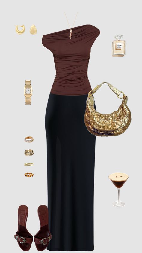 #dior #kittenheels #gold #brown #kendalljenner #cooljewelry #cartier #chaneln5 #espressomartini #serenavanderwoodsen #outfitinspo Mode Zara, Fashion Mistakes, Modest Fashion Outfits, Moda Vintage, Mode Inspo, Looks Chic, Cute Everyday Outfits, Fancy Outfits, Girly Outfits