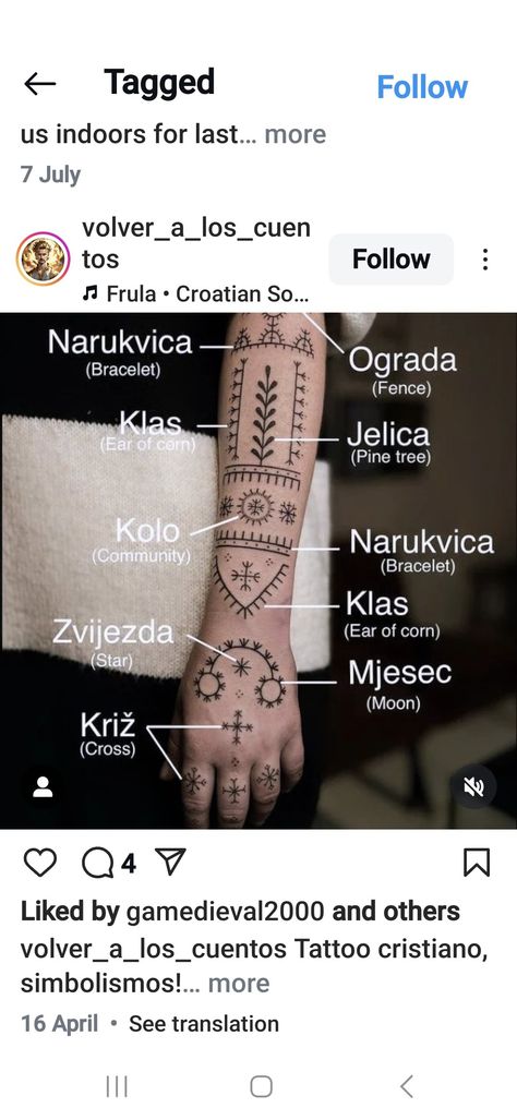 Croation Tattoos, Slavic Pagan Tattoo, Bosnian Tattoo, Traditional Czech Tattoo, Bronze Age Tattoo, Traditional Croatian Tattoo, Balkan Tattoo, Icelandic Tattoo, Czech Tattoo