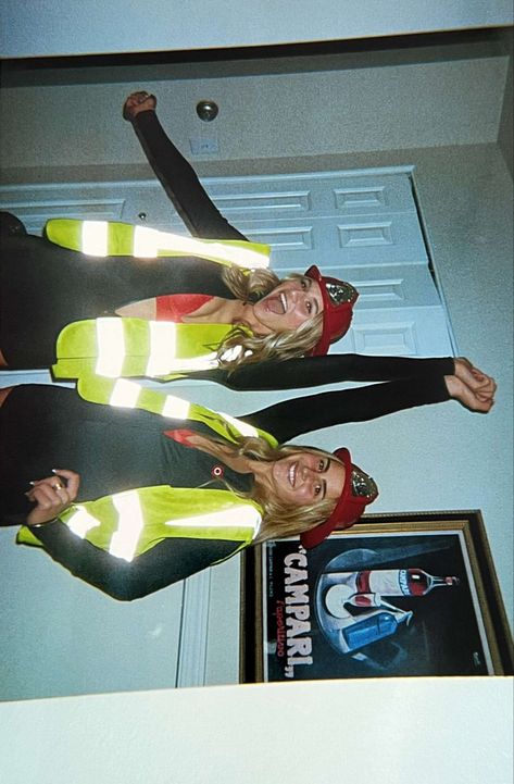 Women’s Firefighter Halloween Costume, Cop Duo Costume, Halloween Custome Ideas For Best Friends, Cute Halloween Costumes With Friends, Duo Halloween Costumes Fire Fighters, Scarecrows Halloween Costume, Preppy Firefighter Costume, Firefighter And Police Costume, Duo Halloween Costumes With Dog