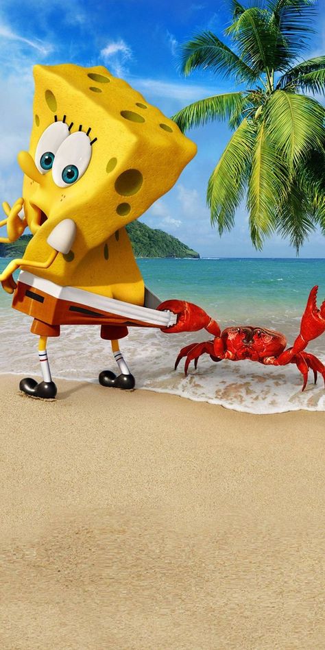 Spongebob At The Beach, Funny Spongebob Videos, Spongebob Iphone Wallpaper, Best Wallpaper For Mobile, Avocado Cartoon, Spongebob Cartoon, Spongebob Square, Spongebob Wallpaper, Princess Wallpaper