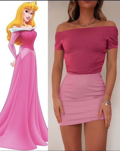 Gen Z Disney Outfits, Aurora Inspired Outfits, Modern Disney Princess Outfits, Ideas Disfraz, Disney Princess Inspired Outfits, Princess Inspired Outfits, Outfit Disney, Princess Outfit, Disney Princess Outfits