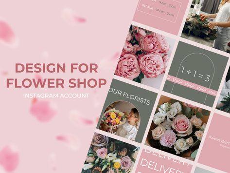 Social Media Instagram l Flower Shop by Daria Spirina Flower Shop Social Media, Profile Instagram, Flower Shop Design, Media Design, Social Media Instagram, Media Post, Social Media Design, Flower Shop, Social Media Post