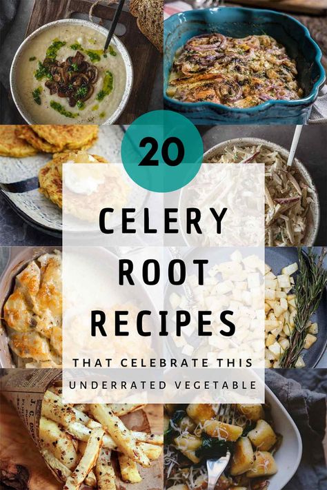 Celery Root Recipes, Recipes With Celery, Root Recipes, Celeriac Recipes, Roasted Celery, Low Carb Potatoes, Celery Root, Root Vegetable, Low Carb Dinner Recipes