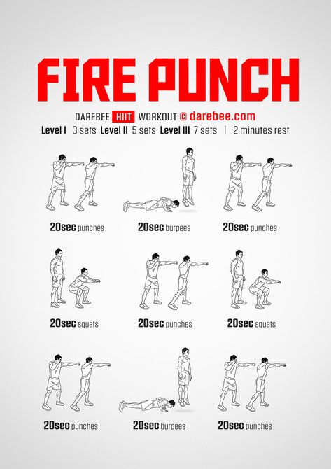 Fire Punch Workout Punch Workout, Fire Punch, Hiit Workouts Fat Burning, One Punch Man Workout, Army Workout, What Is Hiit, Hiit Workouts For Beginners, Workout List, Short Workouts