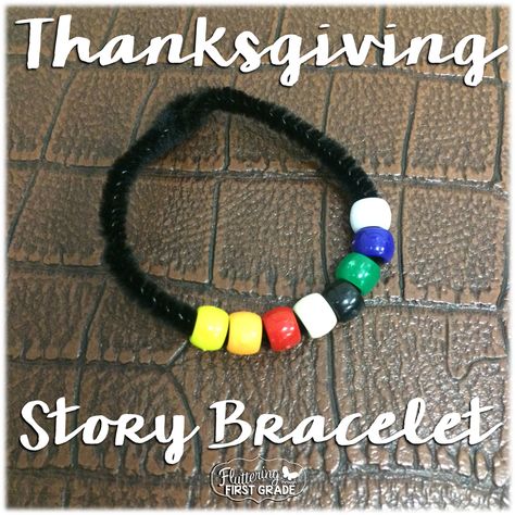 The Story of Thanksgiving Bracelet - Fluttering Through the Grades Thanksgiving Bracelet Story, Thanksgiving Bead Bracelet, Thanksgiving Story Bracelet, Story Of Thanksgiving, Thanksgiving Bracelet, Thanksgiving Story, First Grade Reading Comprehension, The First Thanksgiving, Reading Buddies