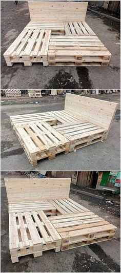 Bedframe Diy, Wood Pallet Beds, Beautiful Bed Designs, Pallet Bed Frame, Diy Pallet Bed, Western Bedroom Decor, Pallet Beds, Man Cave Wall Decor, Pallet Bed