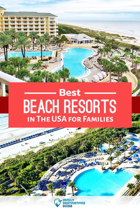 Want ideas for a family beach vacation in the USA? We’re FamilyDestinationsGuide, and we’re here to help: Discover the USA's best beach resorts for families - so you get memories that last a lifetime! #beachvacation #familyvacation Usa Vacation Destinations, Resorts Usa, Us Beach Vacations, Best Family Beaches, Best Family Resorts, Vacations In The Us, Family Summer Vacation, Family Vacation Spots, Family Beach Trip