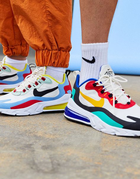 New Drop: Nike Air Max 270 React | ASOS Style Feed Nike Air 270, Nike Casual Shoes, Supreme Streetwear, Sneakers Jordan, Basket Nike, Nike Shoes Air Force, Air Max Day, Nike Air Max 270 React, Air Max 270 React