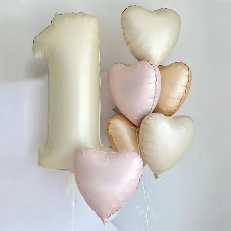 Smarter Shopping, Better Living! Aliexpress.com Boy Party Decorations, Party Decorations Kids, 1st Birthday Balloons, Foil Number Balloons, Girls Birthday Party Decorations, 1st Birthday Party Decorations, Happy Birthday Girls, First Birthday Decorations, Rose Beige