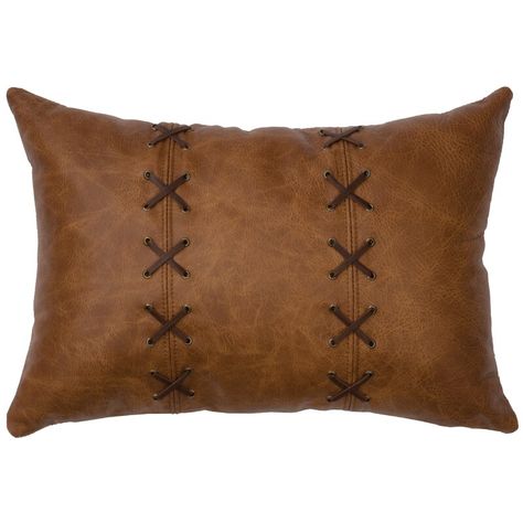 Loon Peak® Throw Pillow | Wayfair Brown Pillow Covers, Black Forest Decor, Leather Throw Pillows, Lace Pillow, X Stitch, Fringe Pillows, Handmade Pillowcases, Long Lumbar Pillow, Handmade Throws