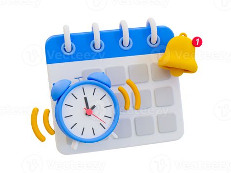 3d minimal time management concept. schedule notification. meeting reminder. Calendar with an alarm clock and bell icon. 3d illustration. Reminder Icon, Alright Motion, 3d Minimal, 3d Calendar, Clock Icon, Calendar Icon, Bell Icon, Canva Element, Retro Graphics