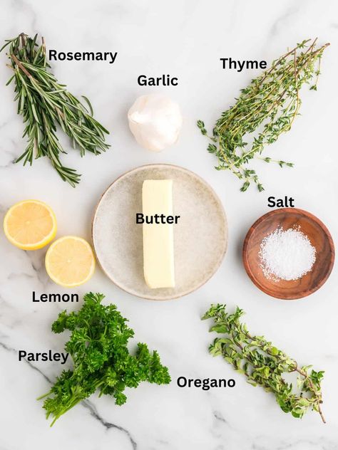 My simple homemade Garlic Herb Butter, a compound butter, will become your new secret weapon in the kitchen. It is a perfect topping for steak, chicken, seafood, and prime rib and adds tons of flavor! You will also always want to have it on hand for spreading on toast, biscuits, and cornbread and as a topping for pasta noodles, baked potatoes, and rice. Topping For Steak, Garlic Herb Butter Recipe, Herb Butter For Steak, Potatoes And Rice, Garlic Butter Spread, Butter Recipes Homemade, Flavored Butter Recipes, Herb Butter Recipe, Compound Butter Recipe