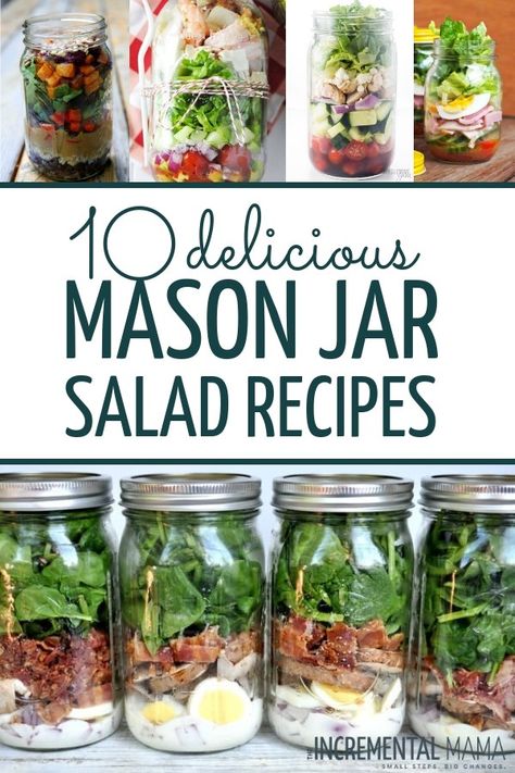 Mason Jar Meal Prep, Mason Jar Lunch, Mason Jar Salads, Salad Jar Recipe, Jar Salads, Jar Salad, Meal Prep Clean Eating, Mason Jar Salad, Mason Jar Meals