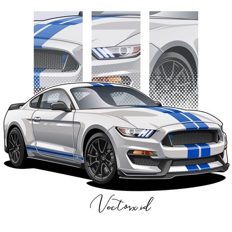 Mustang Illustration Art, Ford Gt Drawing, Mustang Gt Drawing, Mustang Car Drawing, Ford Mustang Drawing, Gt 350 Shelby, Mustang Illustration, Mustang Gtr, Mustang Drawing