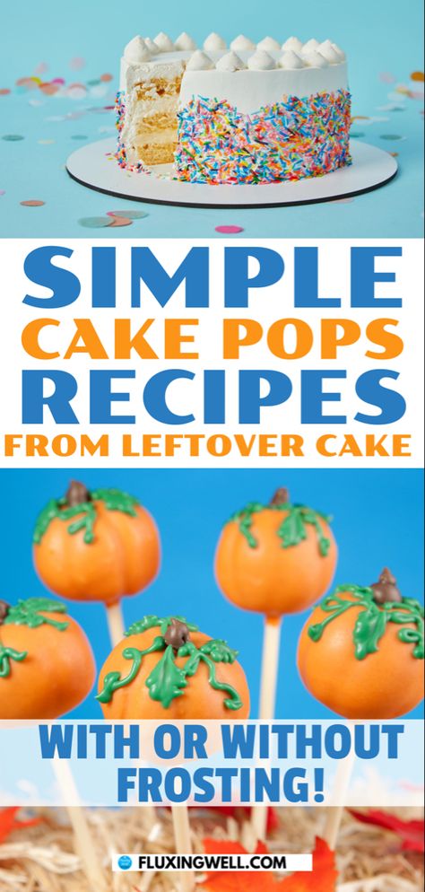 Simple Cake Pops from Leftover Cake Cake Pops Using Store Bought Cake, Cake Pops Without Frosting, Spice Cake Cake Pops, Cake Pops With Leftover Cake, Cake Pops From Leftover Cake, How To Cake Pops, Cake Pops With Store Bought Cake, Healthy Cake Pops Recipe, Little Debbie Cake Pops