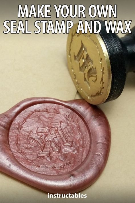 JGJMatt shares how to make your own seal stamp and how to incorporate hot glue into your wax seal. #Instructables #upcycle #wiriting #3Dprint #Tinkercad Hot Glue Seals, Wax Seals Diy, Cnc Machine Projects, Types Of Wax, Diy Wax, Candle Types, Old Candles, Making Stuff, Etsy Ideas