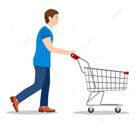 Running Clipart, Person Png, Supermarket Shopping, Grocery Cart, Juicing With A Blender, Shopping Carts, Shopping Trolley, Pushes And Pulls, People Running