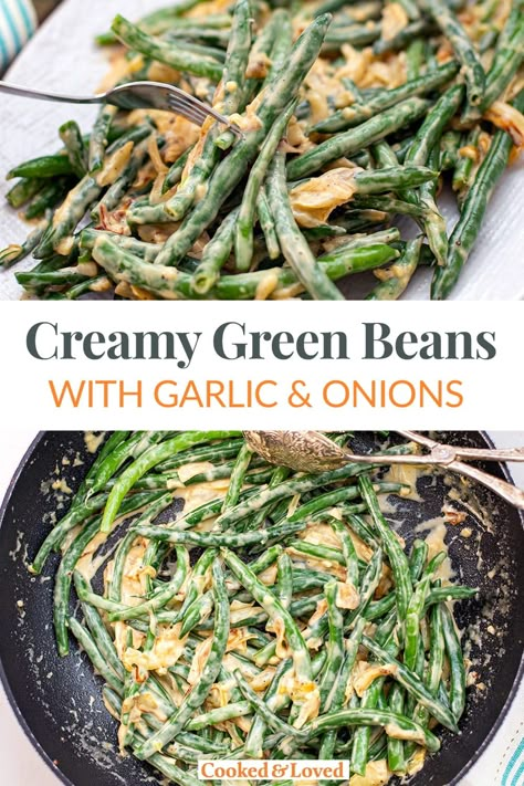 Creamy Green Bean Recipes, Canned Green Bean Recipes, Creamed Green Beans, String Bean Recipes, Boil Green Beans, Creamy Green Beans, Green Bean Recipe, Bean Recipe, Can Green Beans