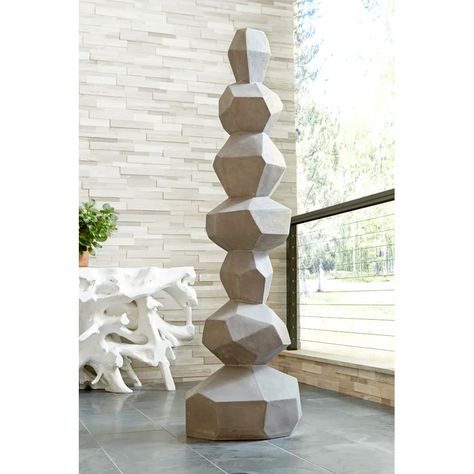 Big Sculpture, Stone Sculpture Art, Ceramic Totem, Sculpture Design, Garden Totems, Rock Sculpture, Metal Craft, Decorative Sculpture, Phillips Collection