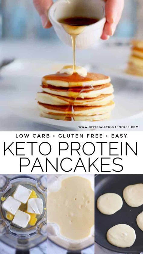 Coconut Flour Protein Pancakes, Pancakes Coconut Flour, Keto Pancakes Coconut Flour, Easy Low Carb Breakfast, Coconut Flour Pancakes Recipe, Easy Protein Pancakes, Protein Powder Pancakes, Keto Protein Powder, High Protein Pancakes