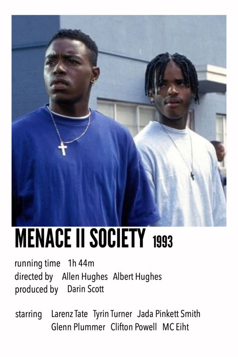 Menace 2 Society, Menace Ii Society, Black Love Movies, Black Movies, Movie Character Posters, Indie Movie Posters, Movies To Watch Teenagers, Iconic Movie Posters, New Movies To Watch